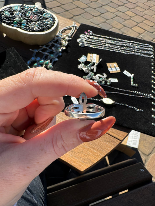 Sz 10 silver ring