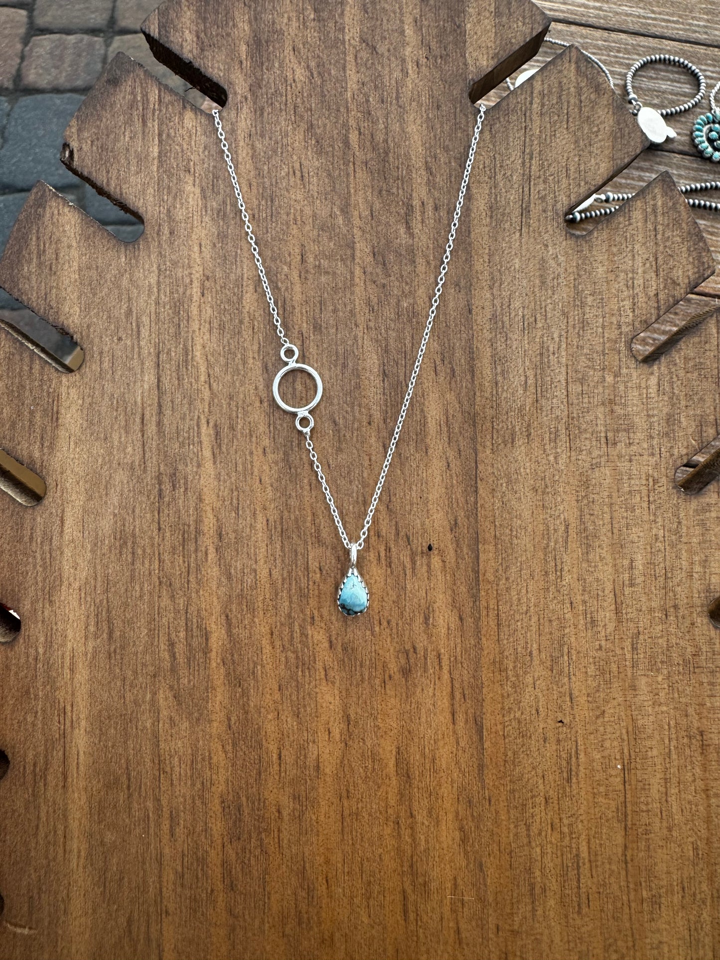Dainty golden hills turquoise with circle