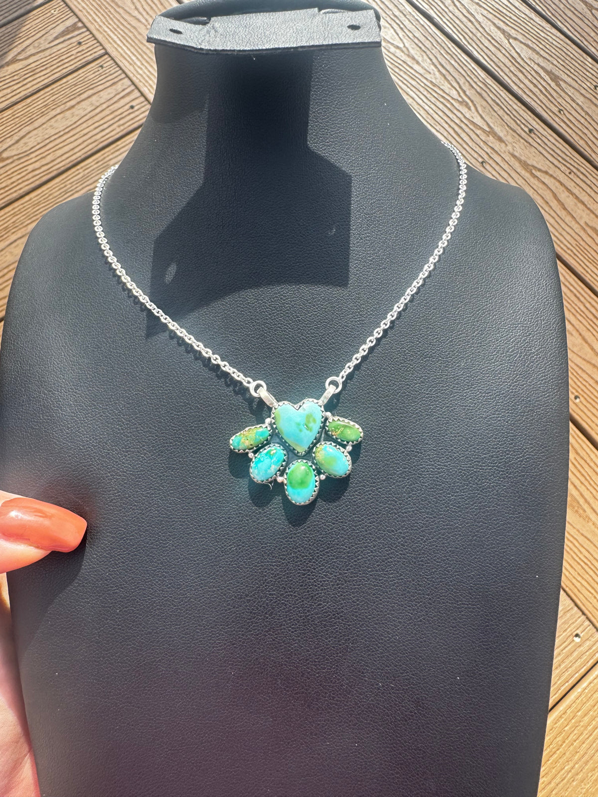 Sonoran gold half cluster necklace