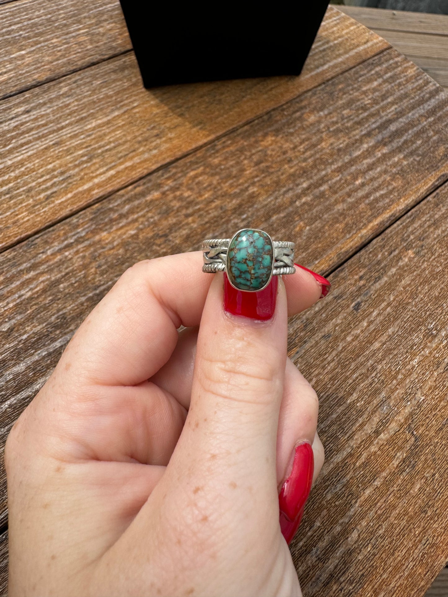 Pilot mountain turquoise sz 7 ring