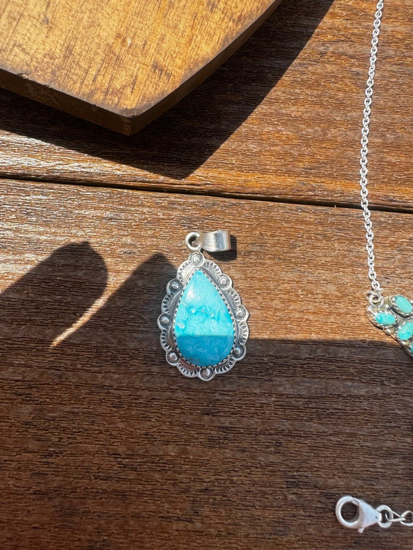 Teardrop turquoise pendant