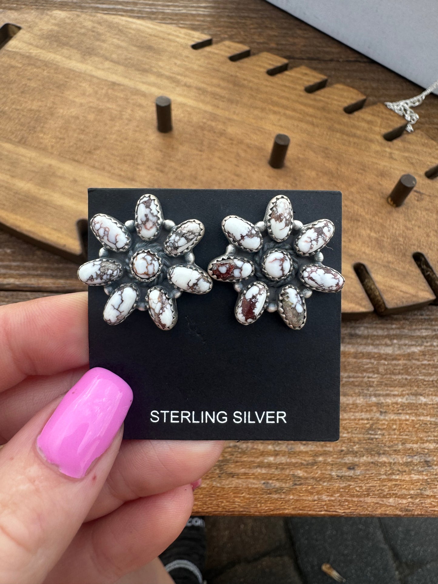 Wild horse flower cluster studs