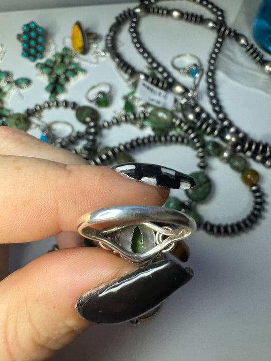 Sz 8 Sonoran gold turquoise ring