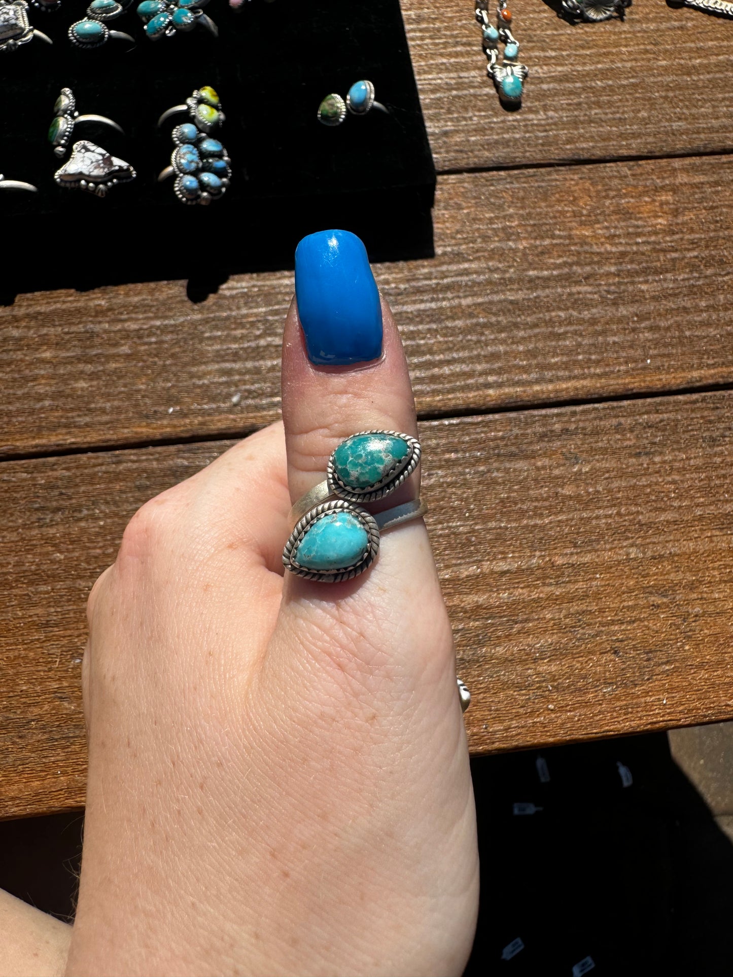 Whitewater turquoise bypass ring