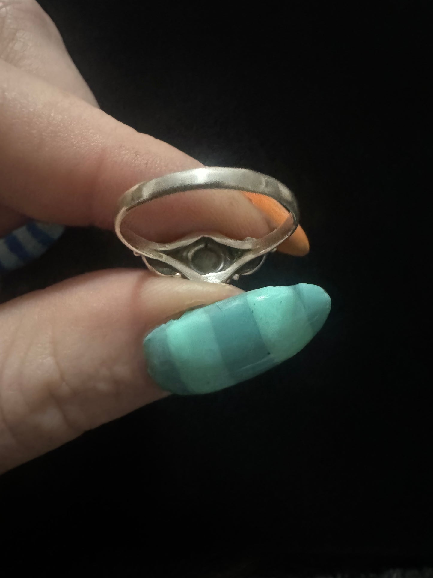 Sz 7 dainty turquoise ring