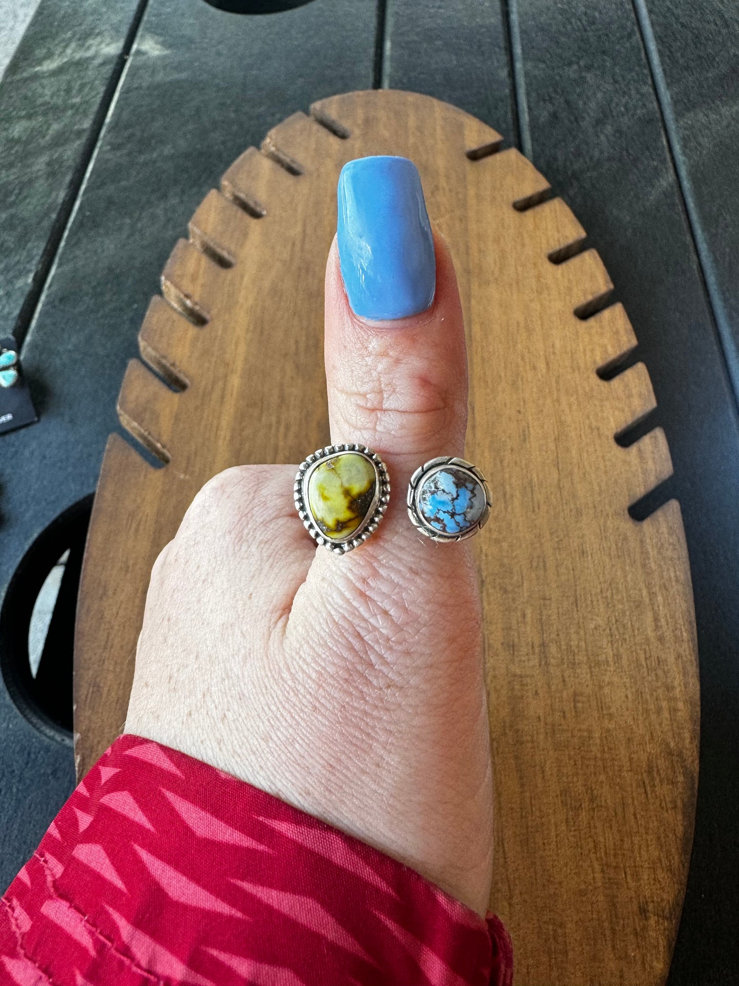 Golden hills turquoise and palomino floater ring