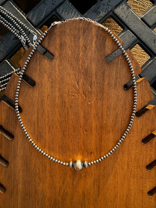 Pearl station necklace 14”
