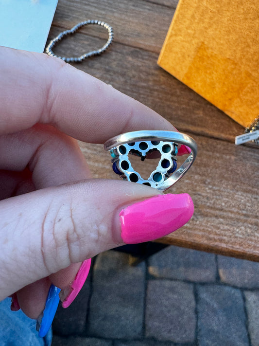Turquoise heart ring