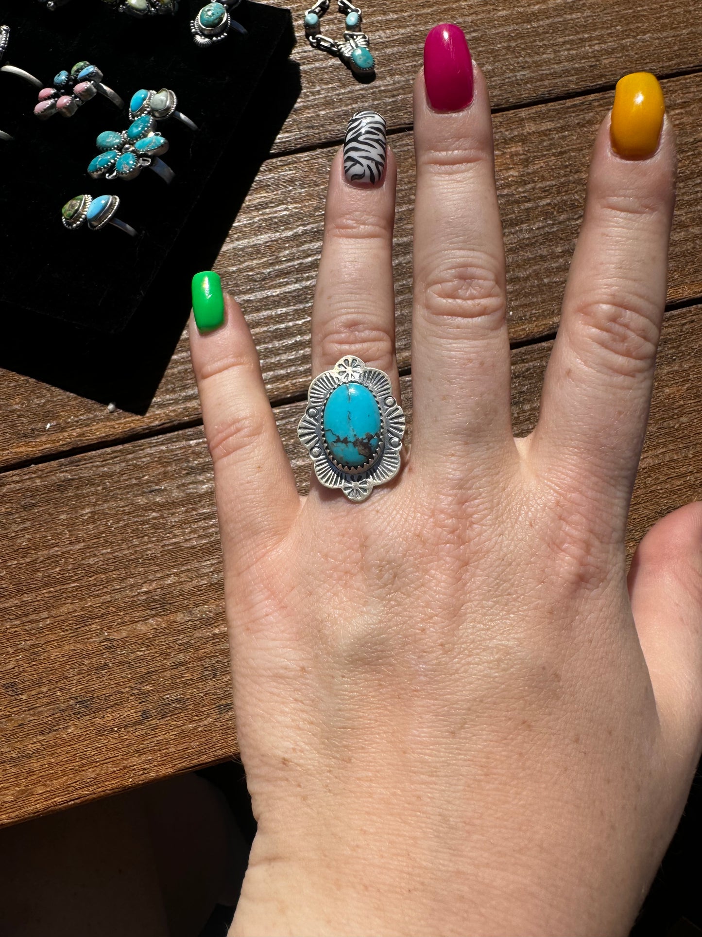 Sz 7 turquoise ring