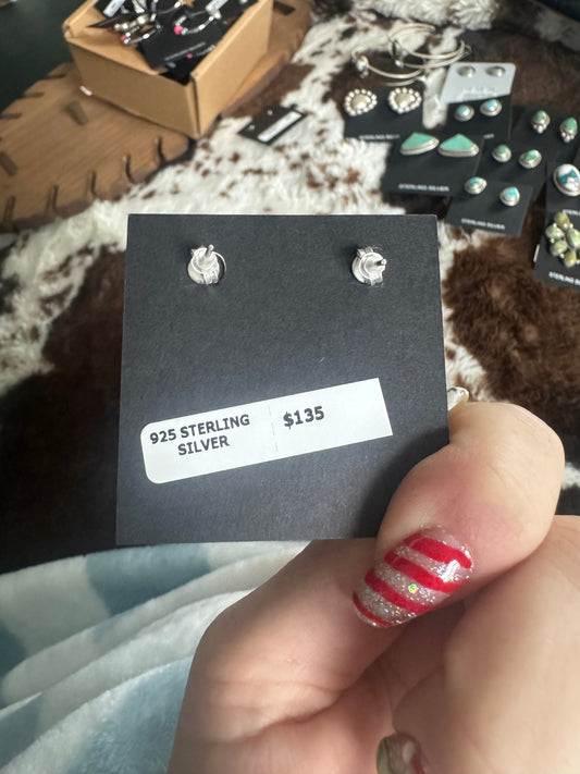 Orange spiny dangle earrings