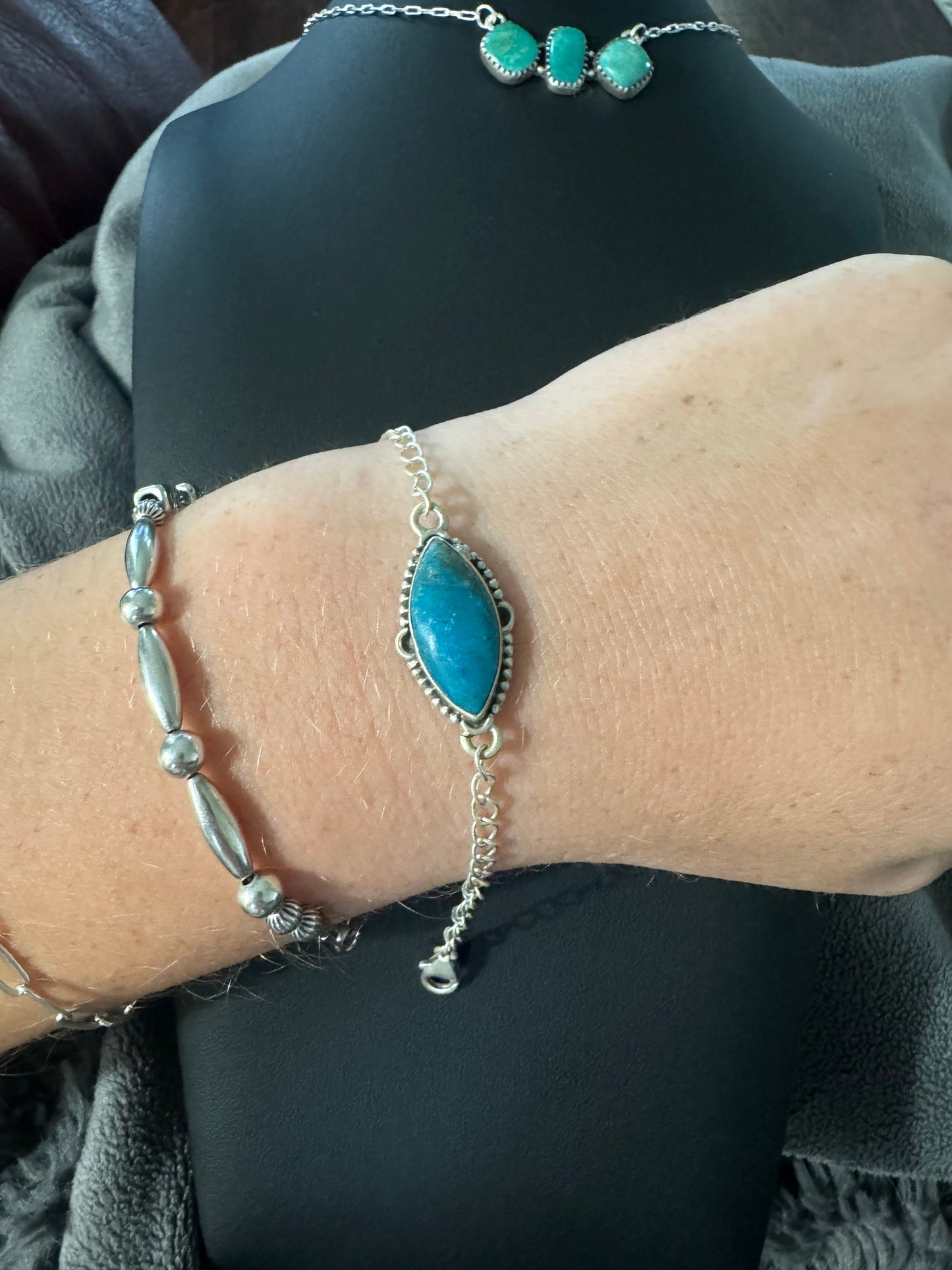 Turquoise chain bracelet