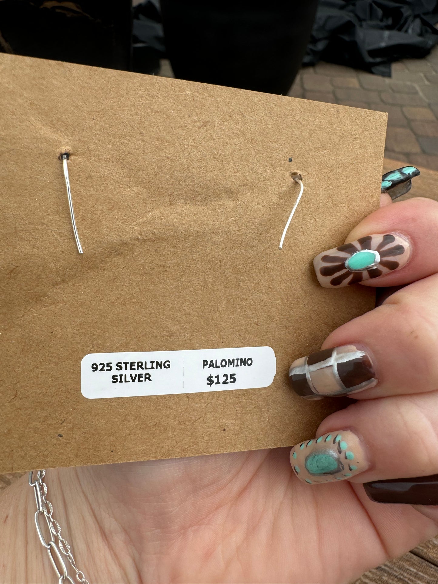 Saucer pearl and palomino loop earrings