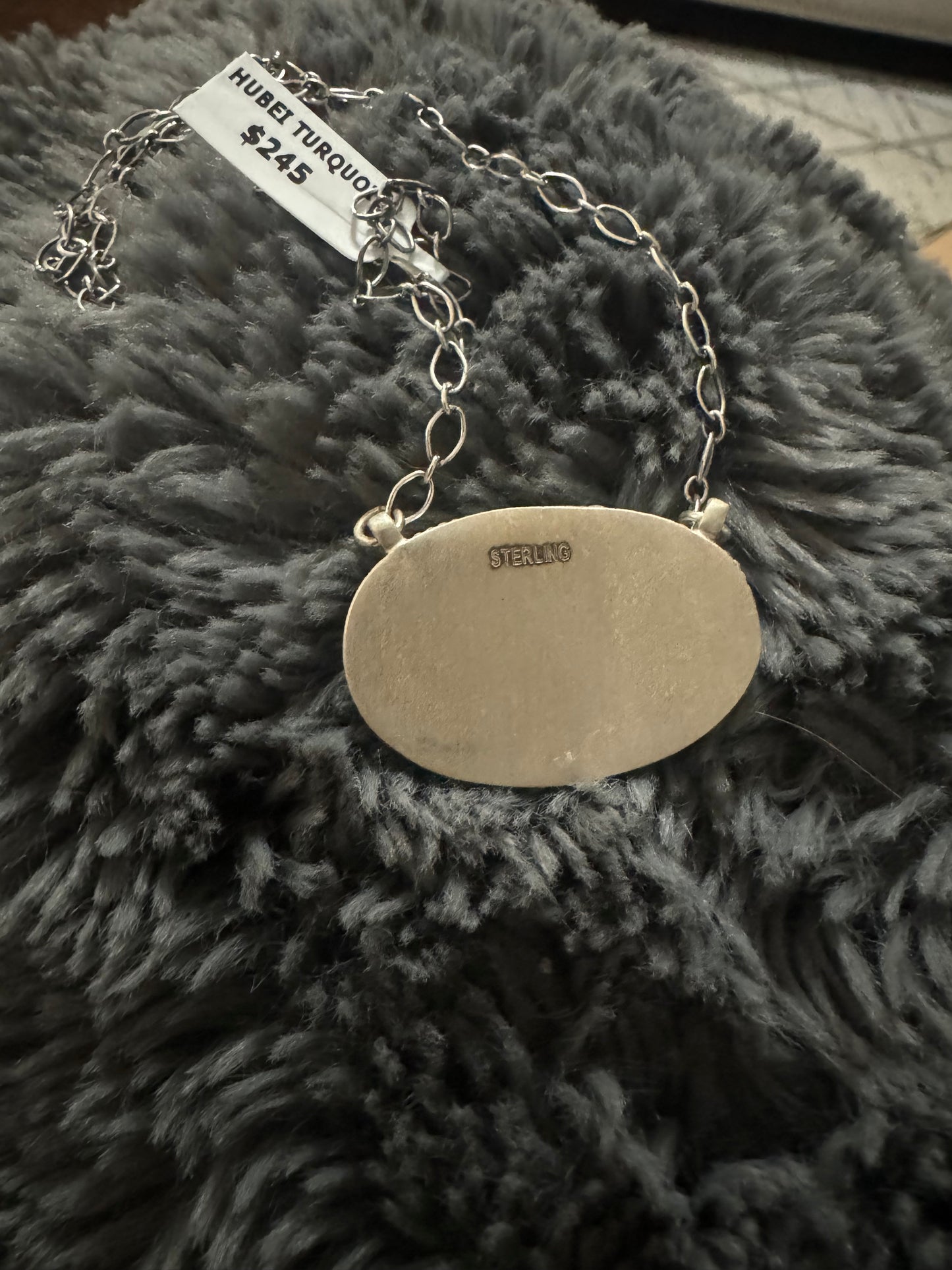 Hubei turquoise round chunk necklace