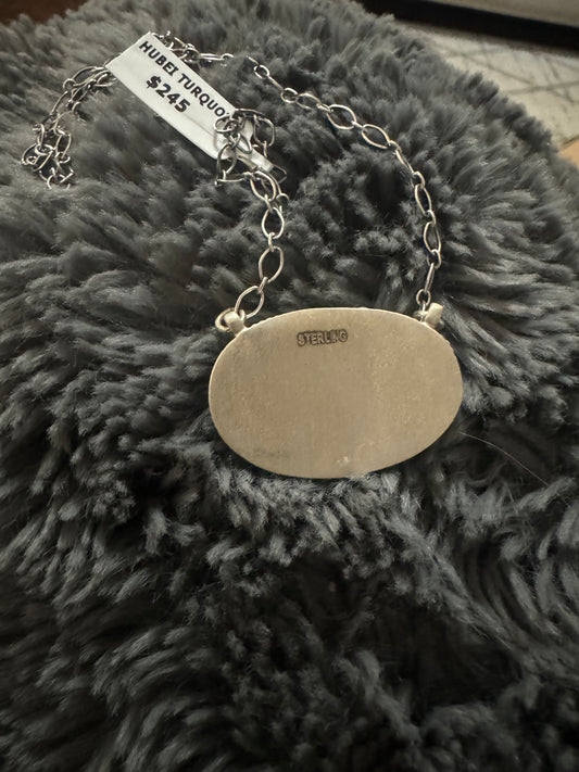 Hubei turquoise round chunk necklace