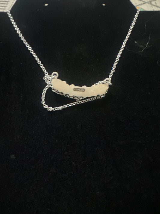 Golden hills turquoise 3 stone bar necklace