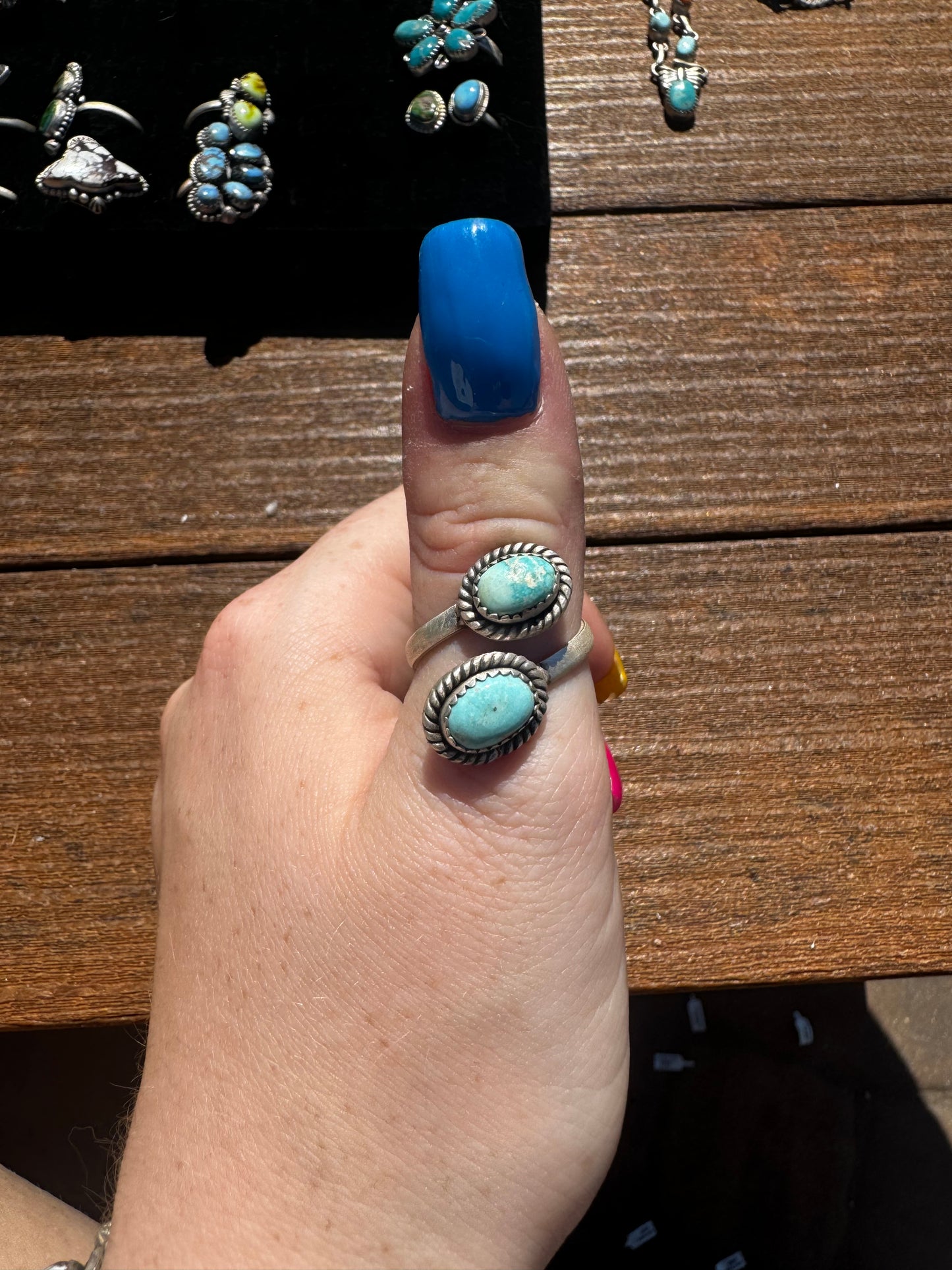 Whitewater turquoise bypass ring