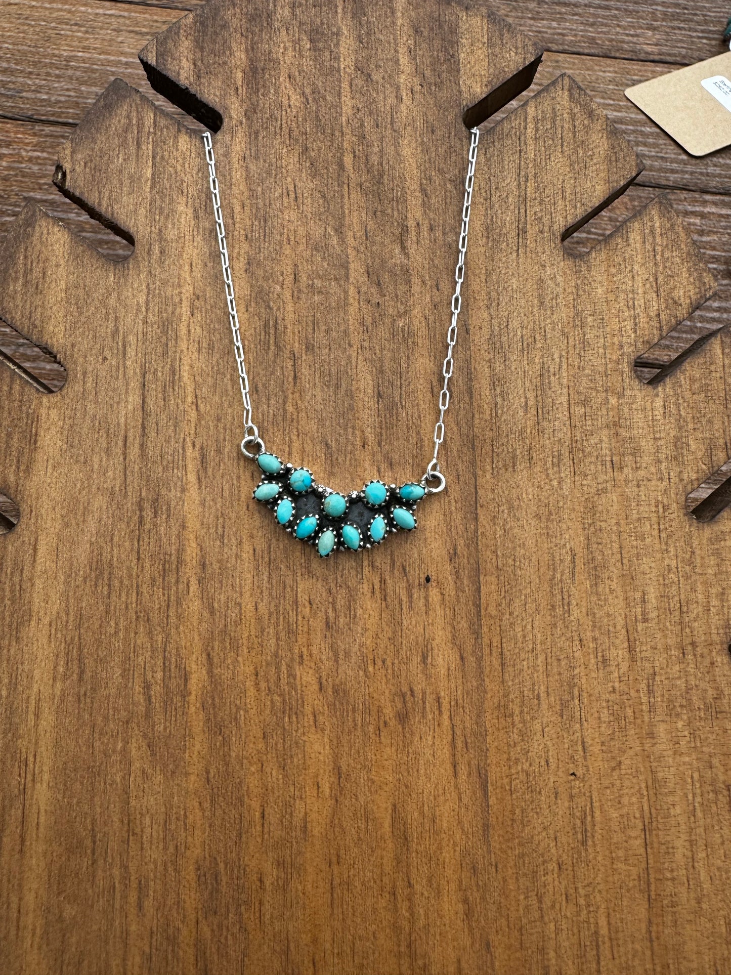 Kingman turquoise cluster necklace