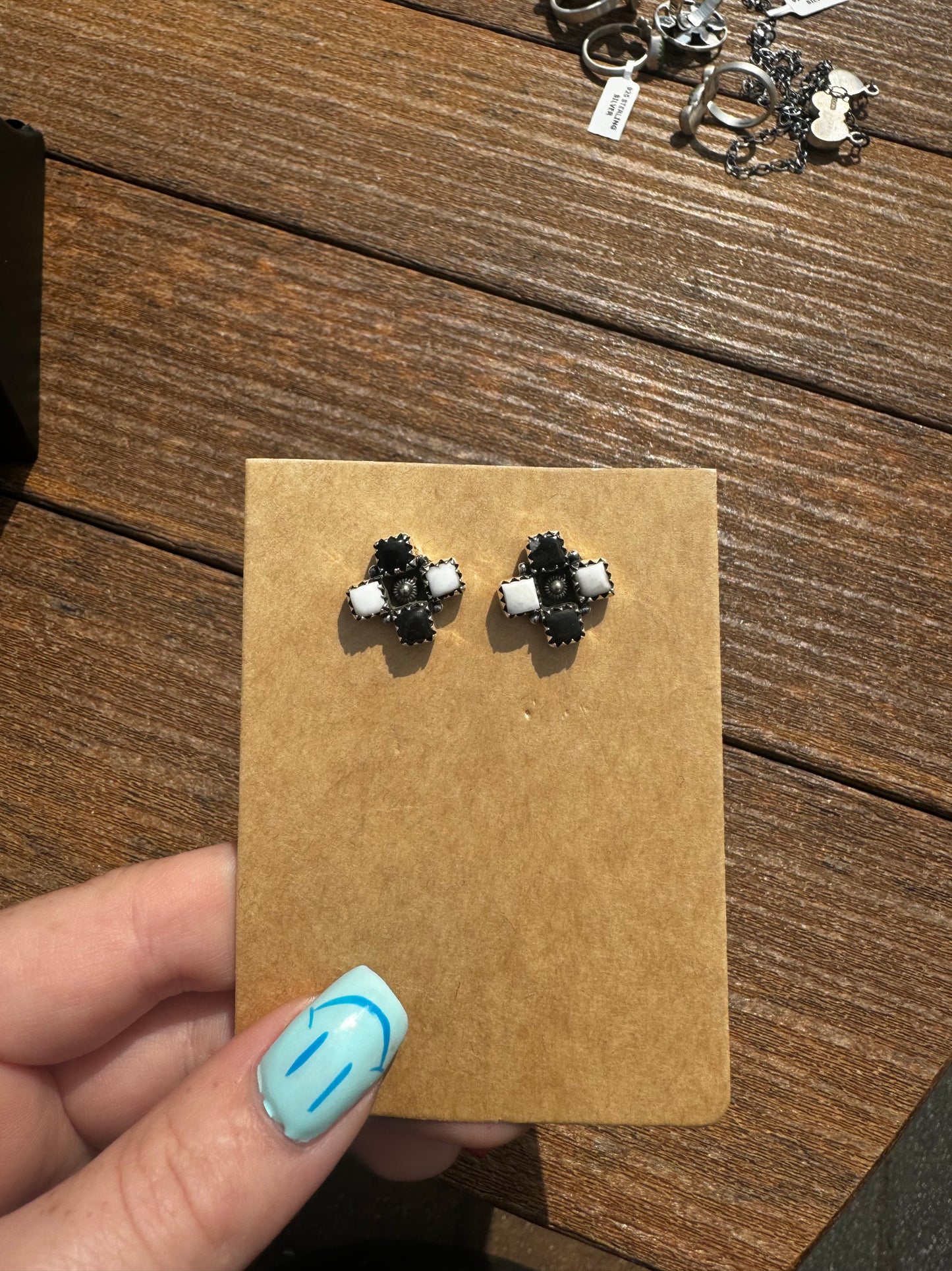White Buffalo earrings