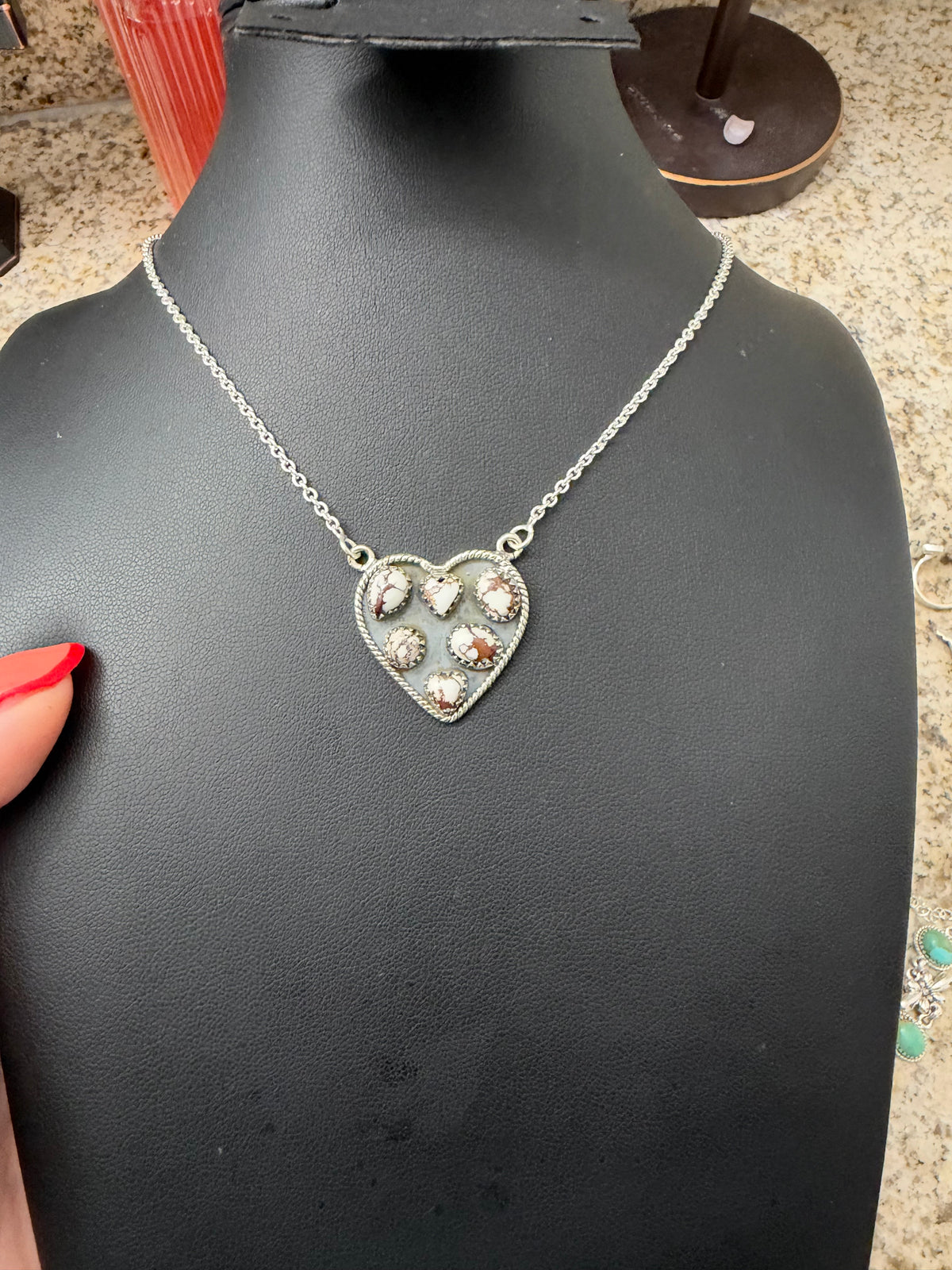 Wild horse heart necklace