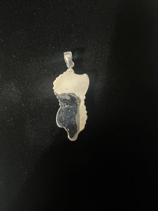 Golden hills turquoise two stone pendant