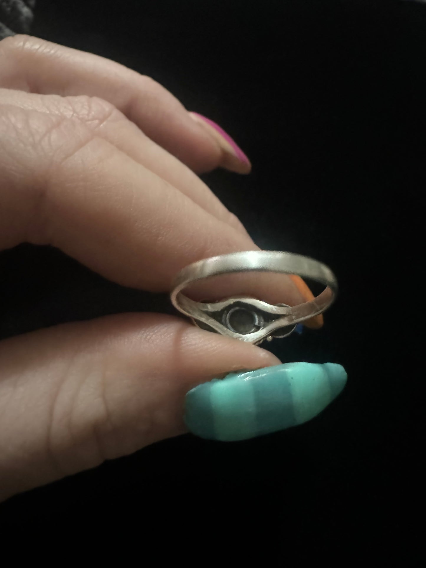 Sz 8 dainty turquoise ring