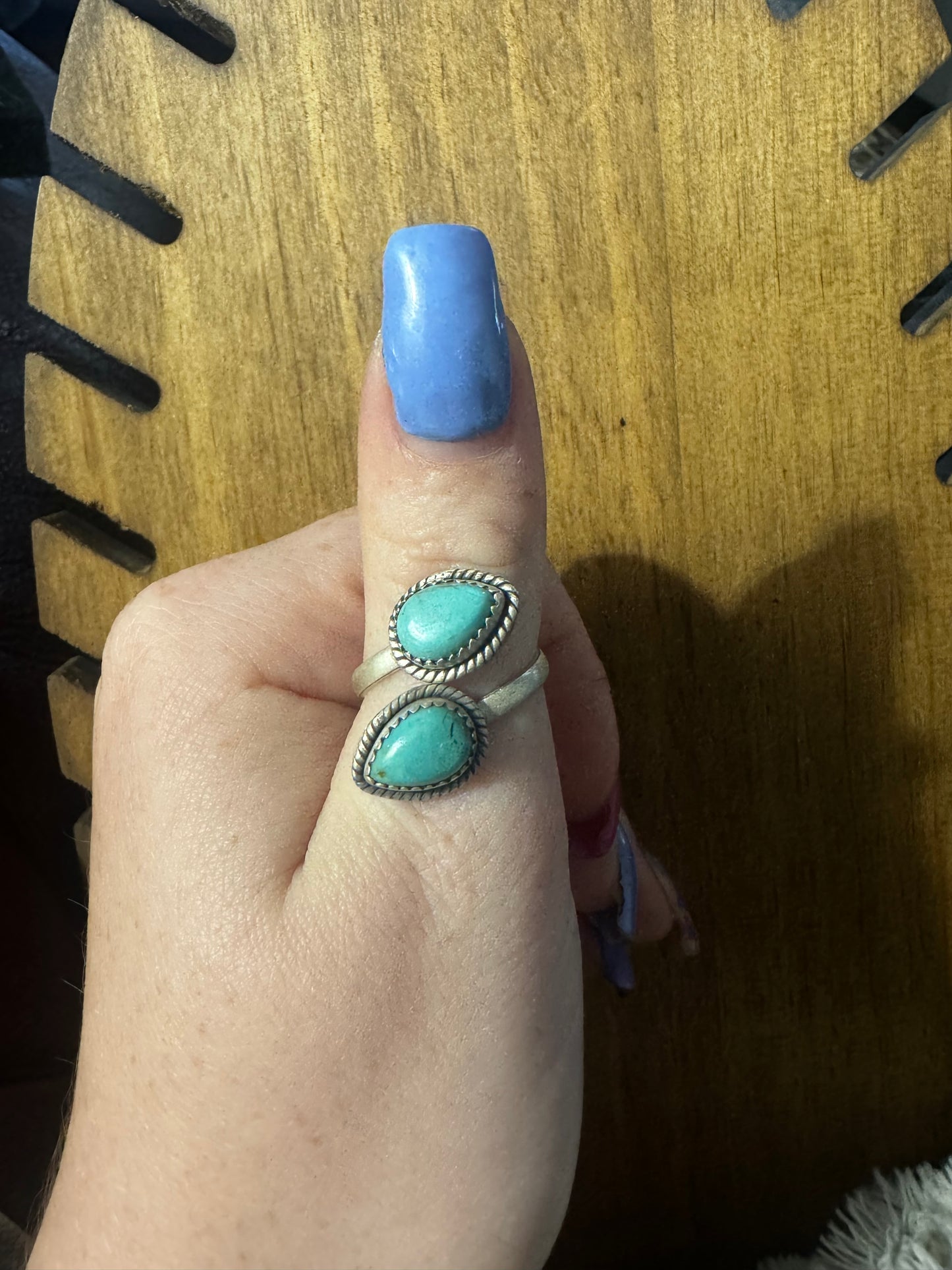 Turquoise bypass ring