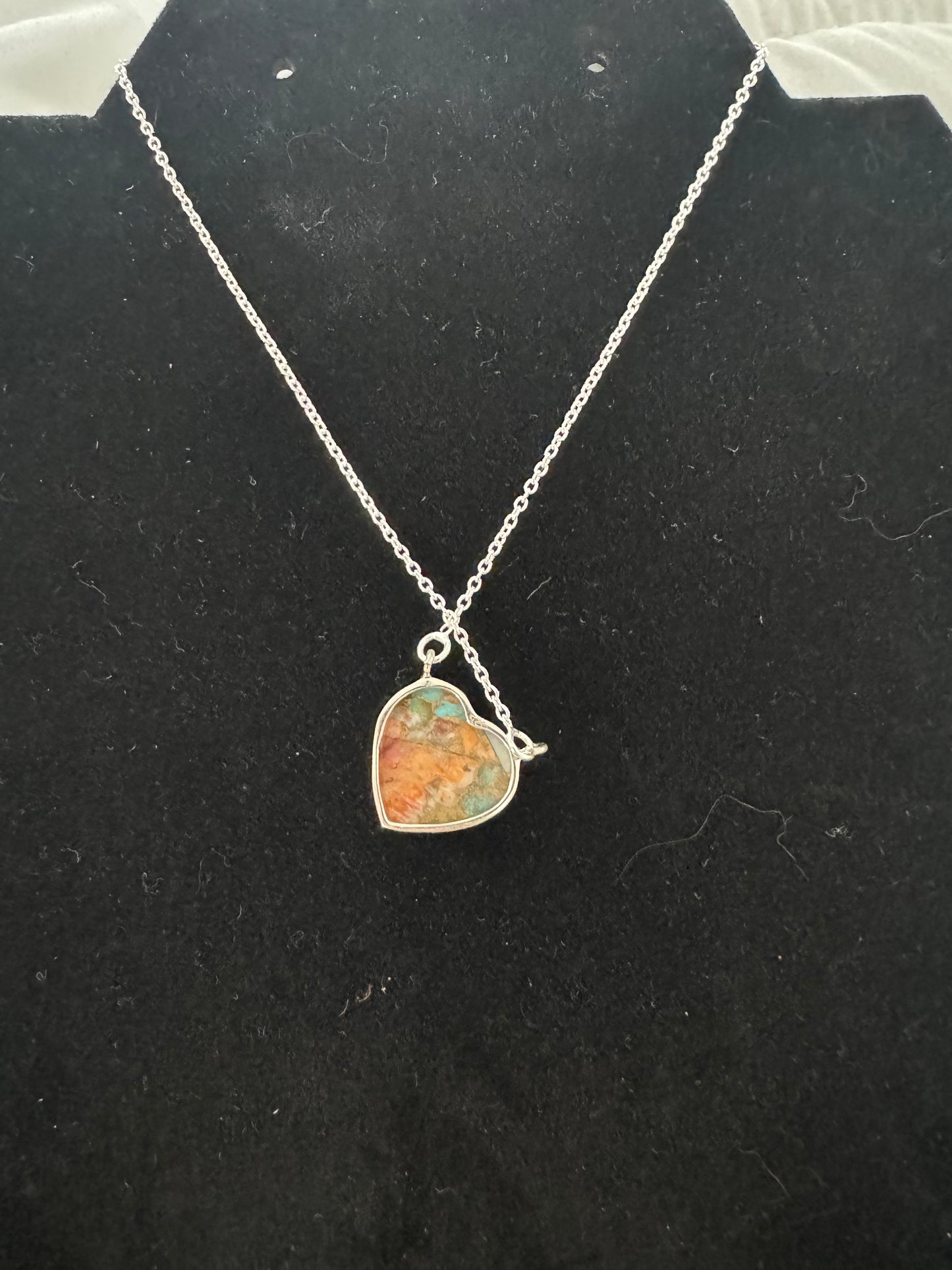Spiny oyster heart necklace