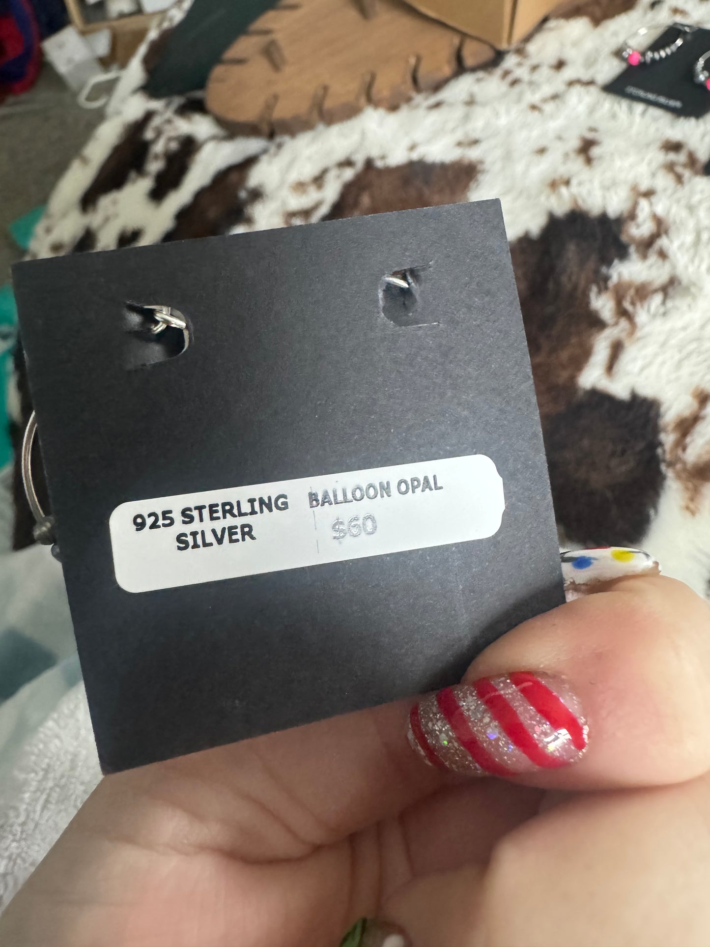 Pearl and opal hoop earrings