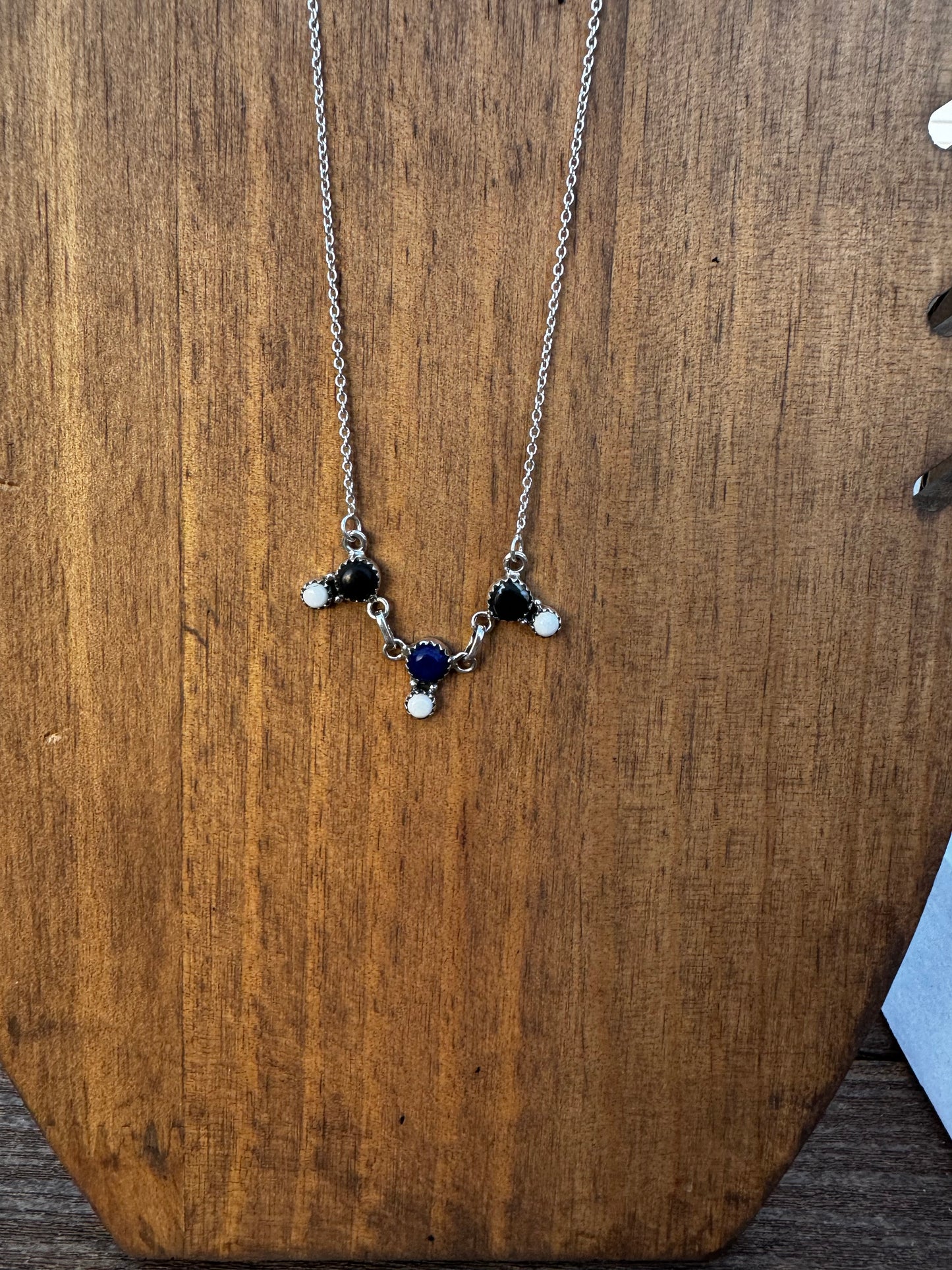 White Buffalo and lapis necklace