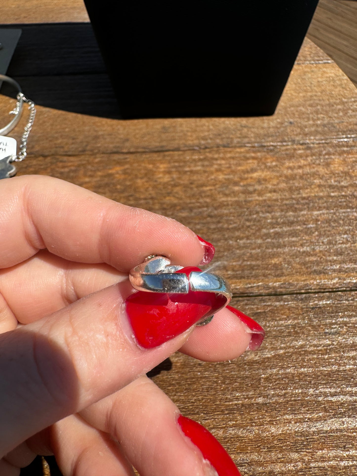 Cotton candy adjustable ring