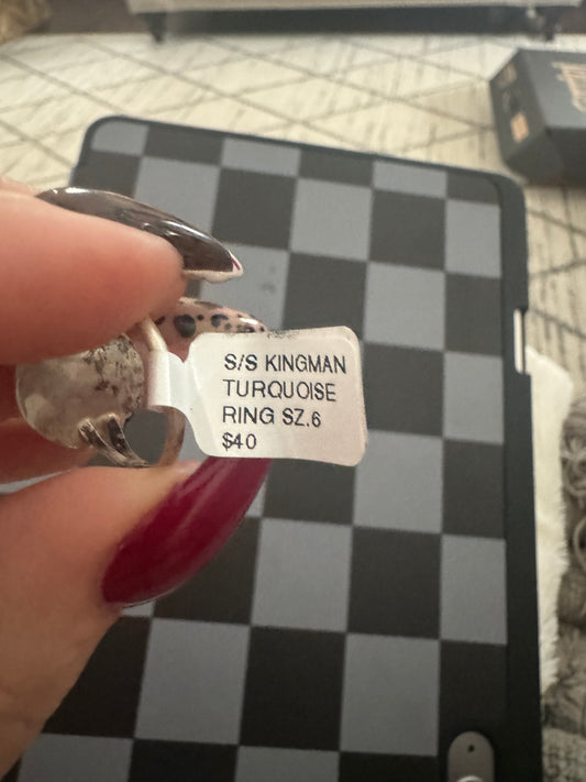 Native Janice Spencer shadowbox turquoise ring