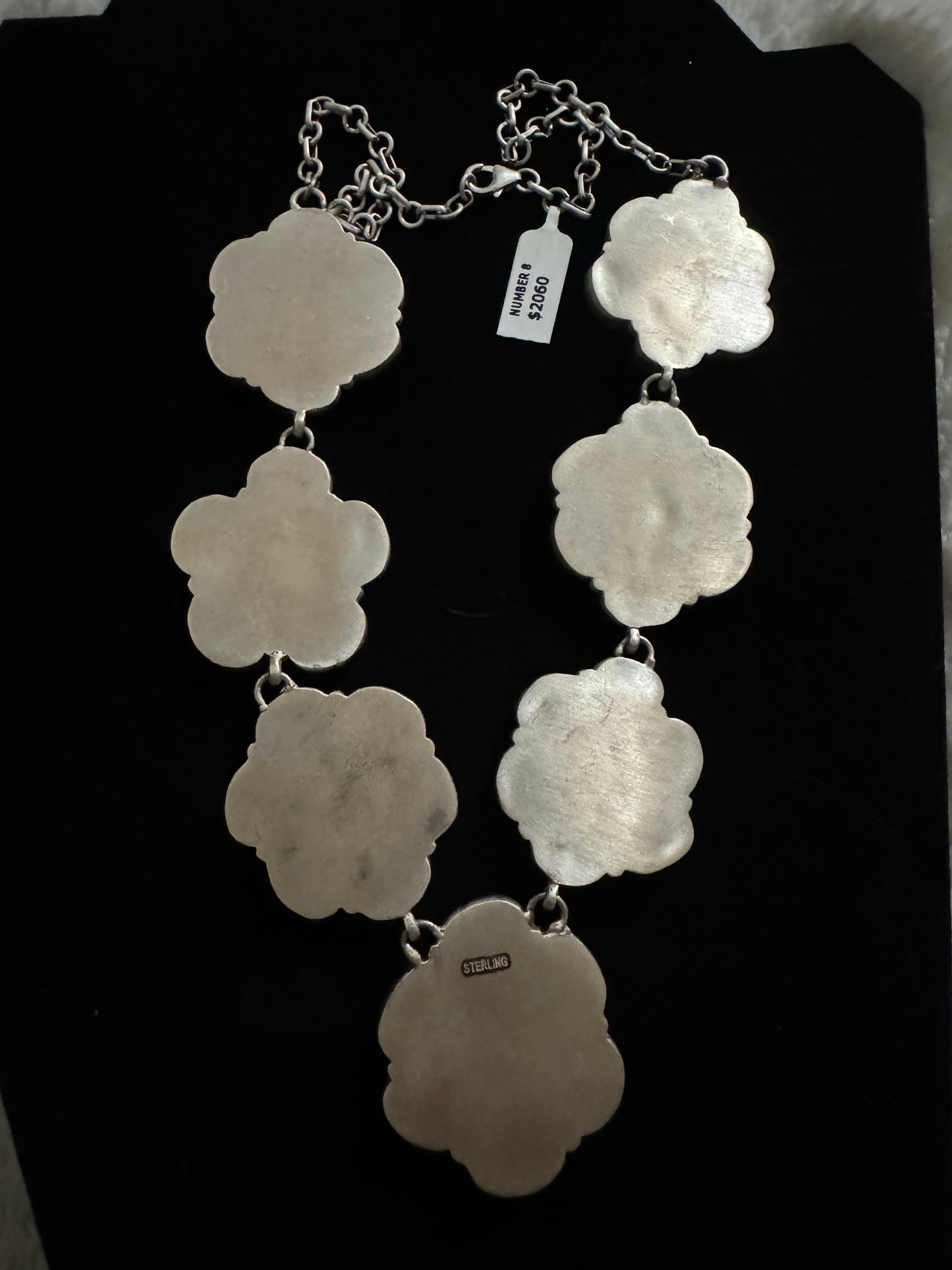 Massive #8 turquoise cluster necklace