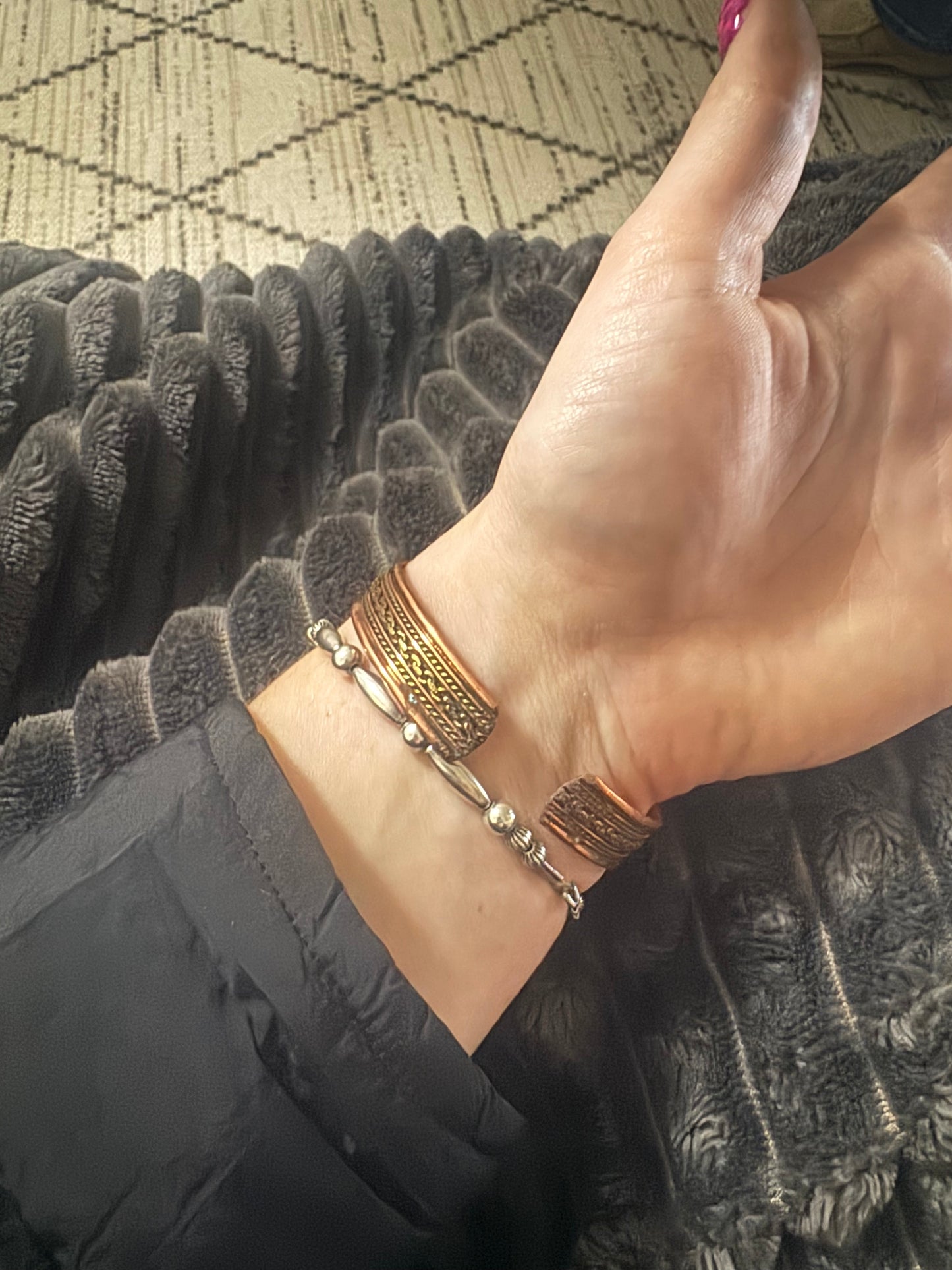 Copper twist detail cuff
