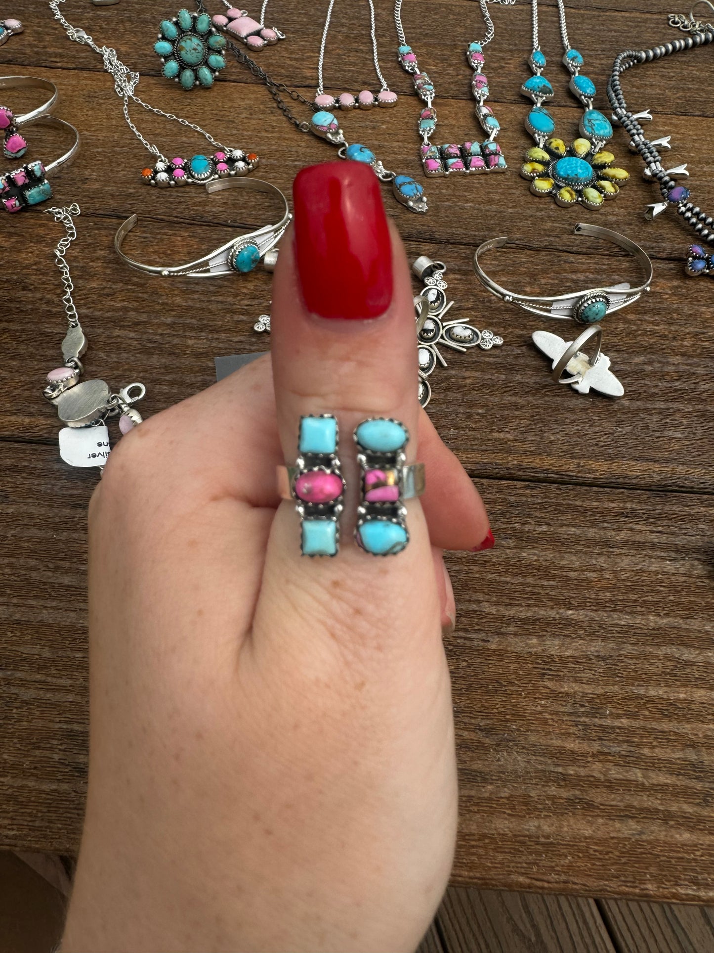 Cotton candy floater bar ring