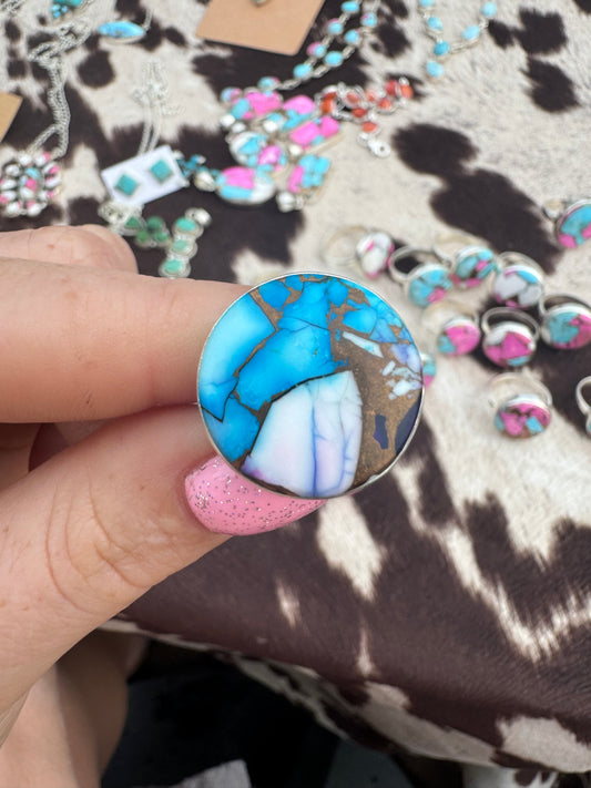 Purple dahlia sz 7 ring