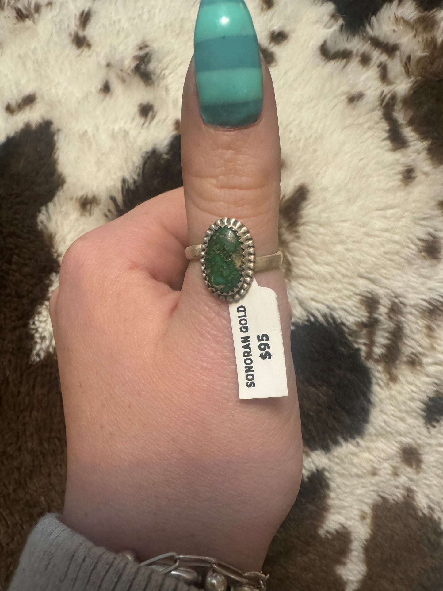 Sonoran gold turquoise adjustable ring