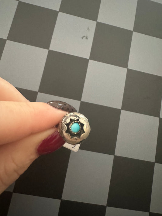 Native Janice Spencer shadowbox turquoise ring