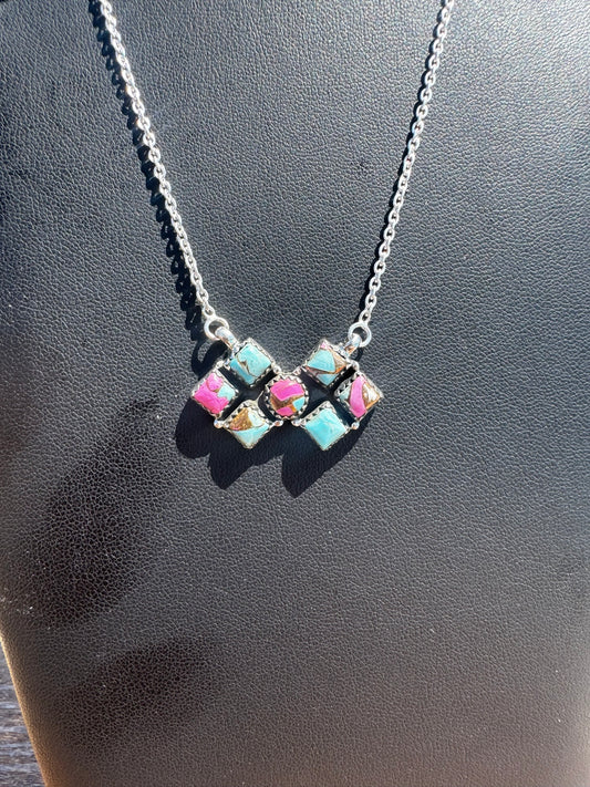 Cotton candy bar necklace