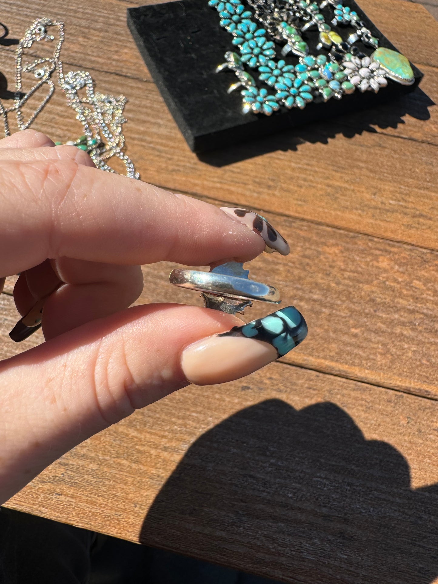 Sz 8 emerald valley turquoise ring