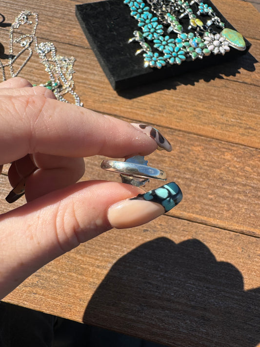 Sz 8 emerald valley turquoise ring