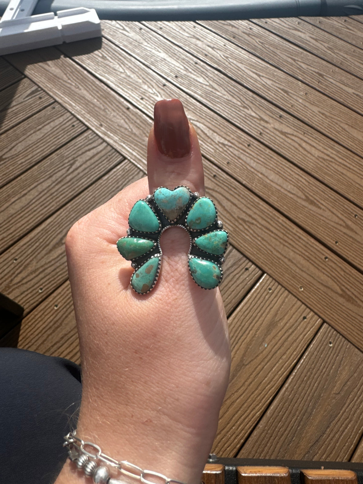 Hachita turquoise adjustable Naja ring