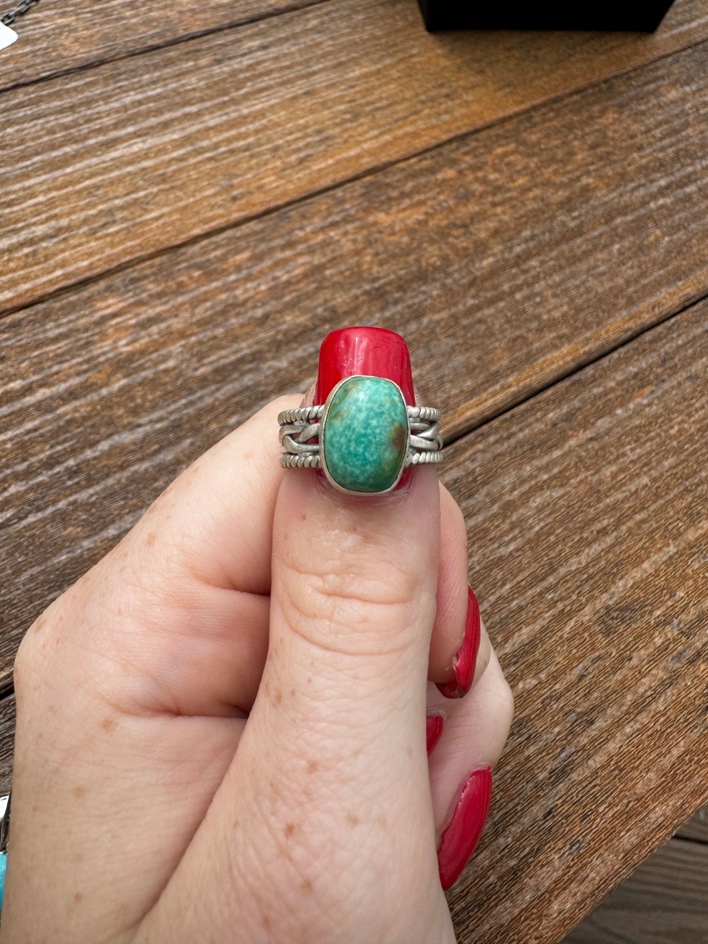 Pilot mountain turquoise sz 6 ring