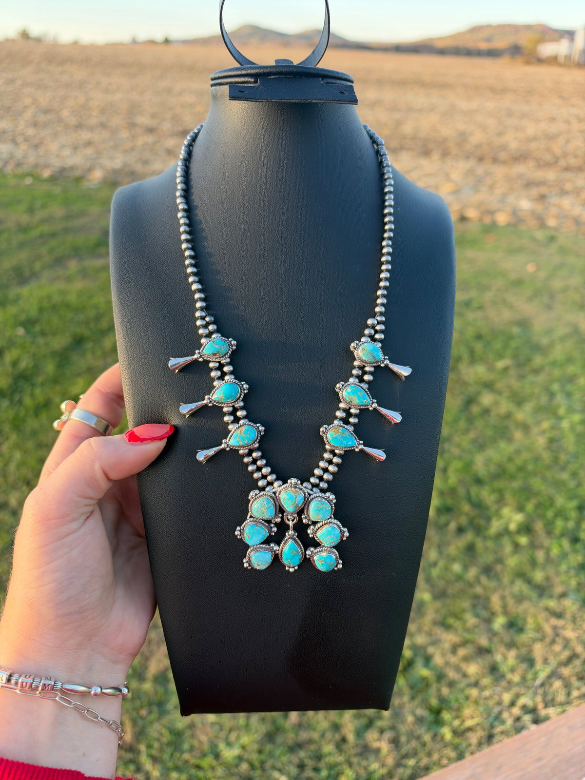 Seyarra Bella turquoise squash blossom
