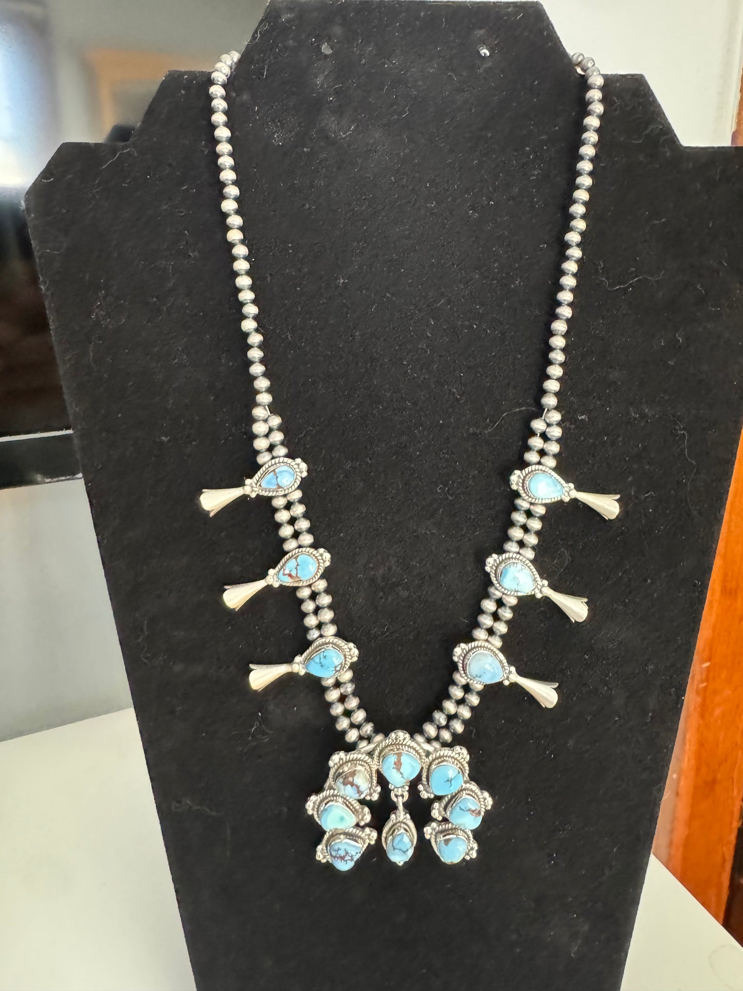 Golden hills turquoise squash blossom