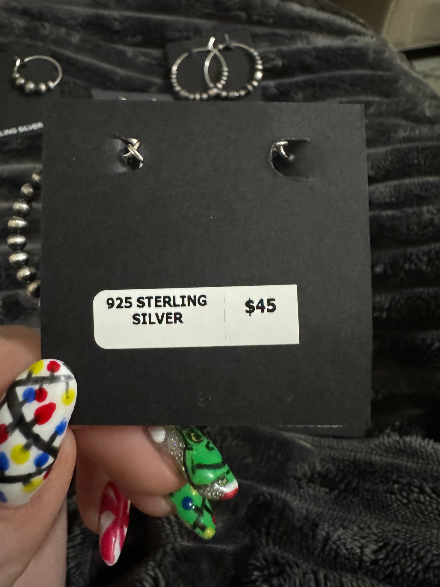 Full 3mm pearl hoop earrings