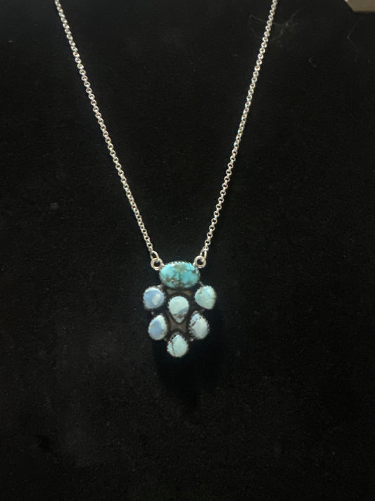 Golden hills turquoise larger cluster with oval turq