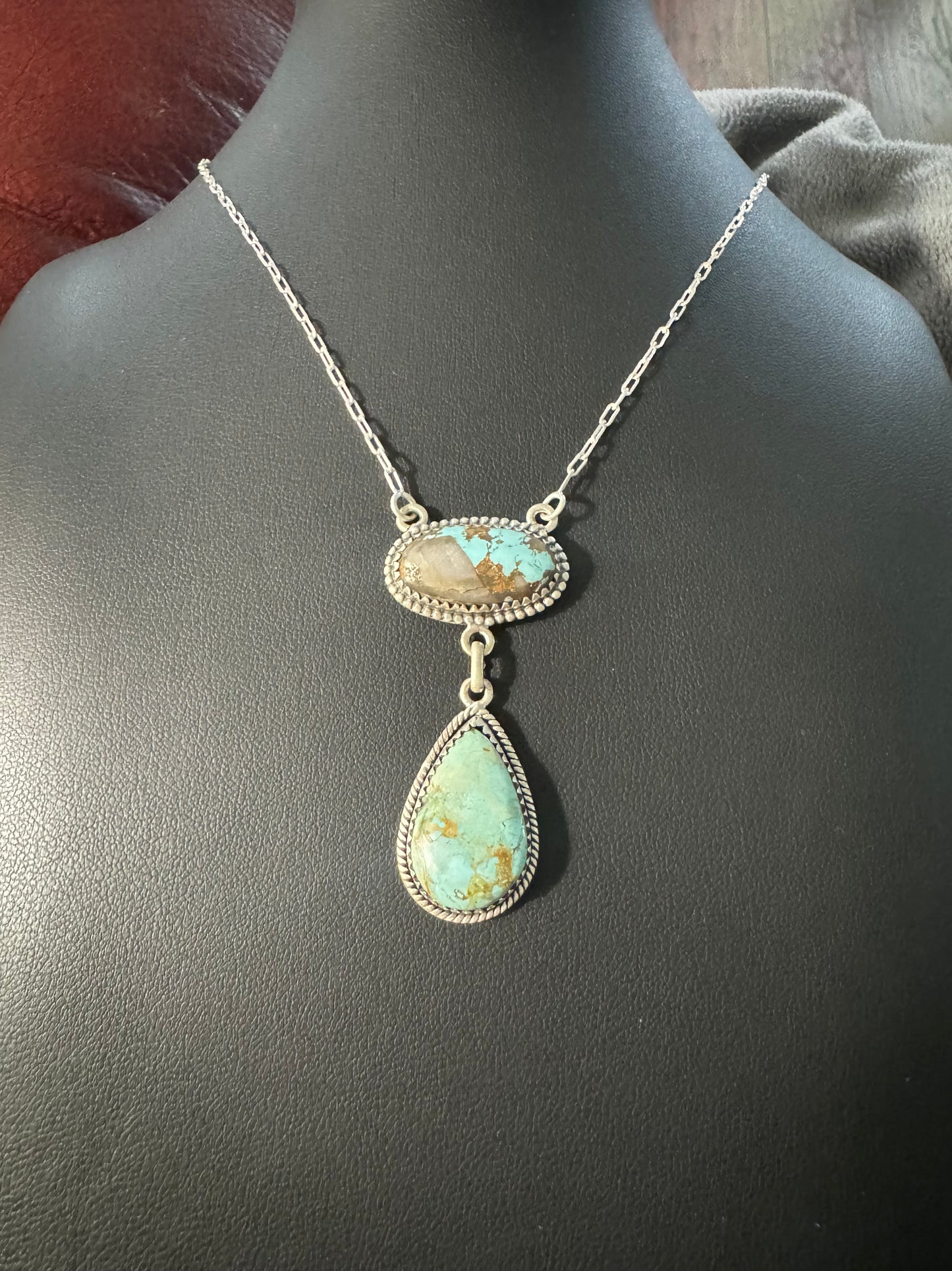 #8 turquoise drop necklace