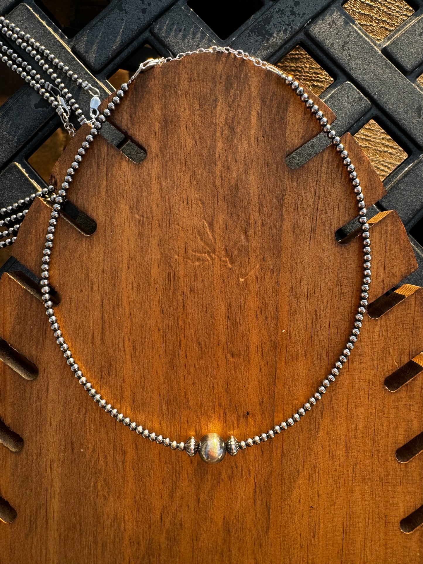 Pearl station necklace 14”