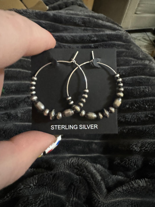 Big pearl saucer earrings