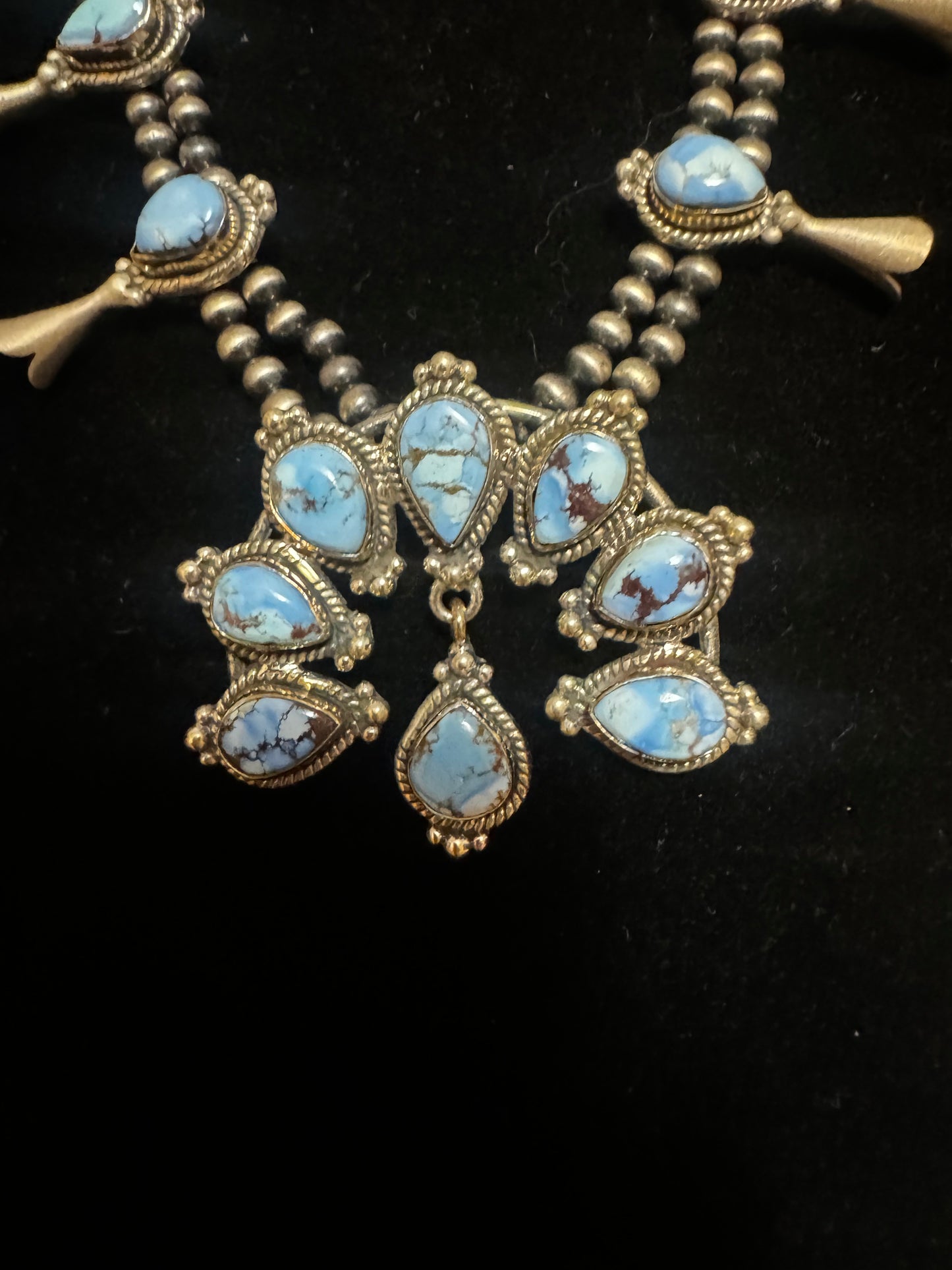 Golden hills turquoise squash blossom